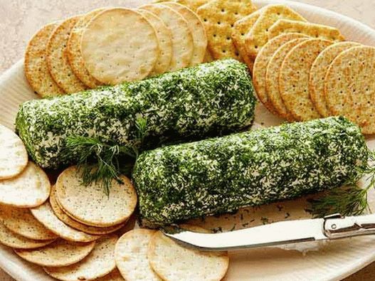Queijo de cabra polvilhado com endro