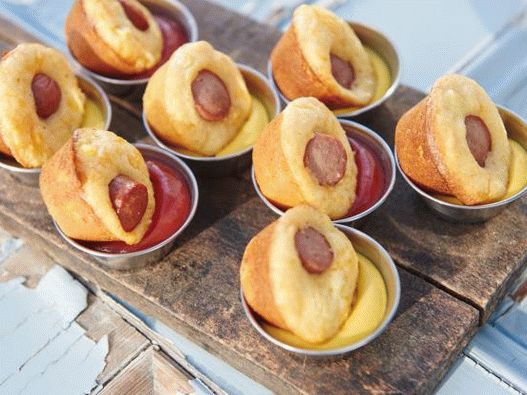 Muffins de fotos com linguiça