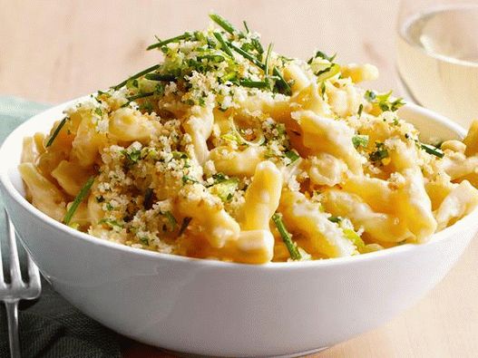 Foto de macarrão com molho de queijo