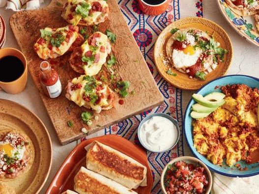 Foto café da manhã mexicano, uma coleção de receitas