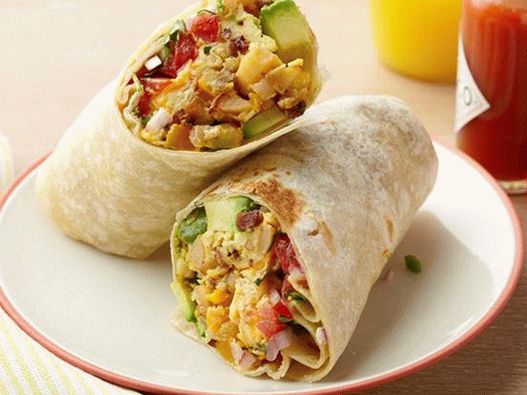 Fotografia de alimentos - Burrito no café da manhã