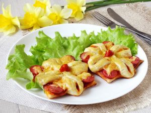 Mini pizza flores