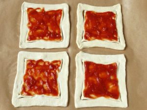 Mini pizza flores