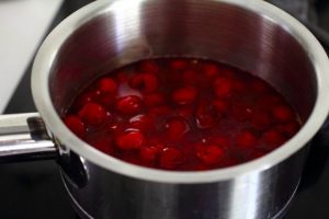 Arroz de leite com cereja