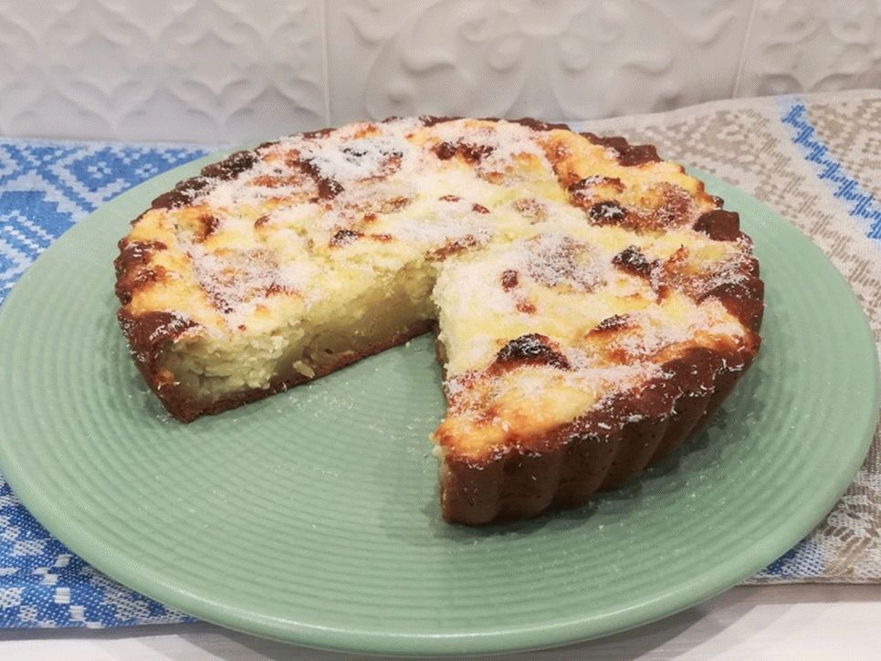 Bolo de coalhada macio