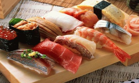 Foto do sushi Nigiri com peixe