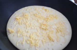 Omelete com queijo cottage