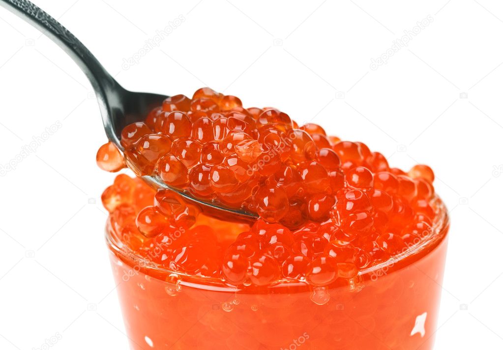 Original servindo de caviar vermelho para a mesa - 1