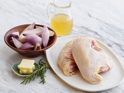 Ingredientes para a receita - Frango com cebolinha, assado no forno e molho de alecrim