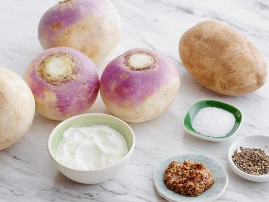 Ingredientes para a receita - Purê de batatas e nabos