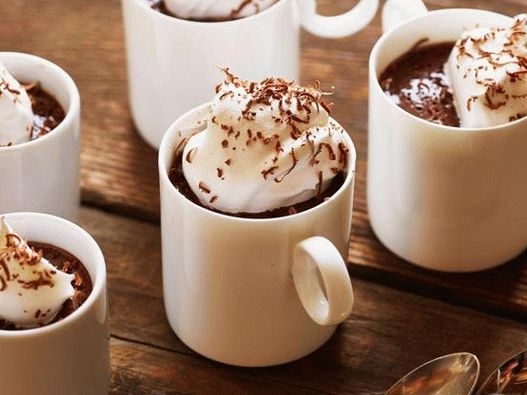 Fotografia de pratos - Creme de chocolate com creme