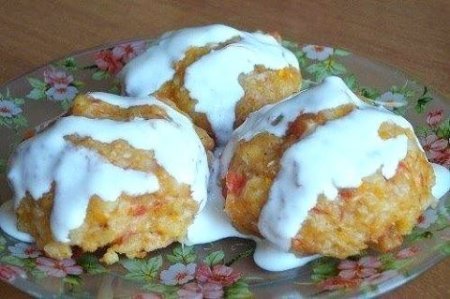 Costeletas de legumes no vapor