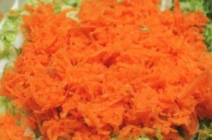 Salada de legumes com sementes de cominho
