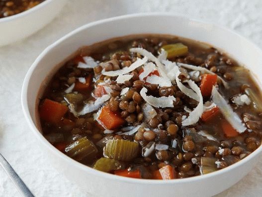 Foto sopa de legumes com lentilhas