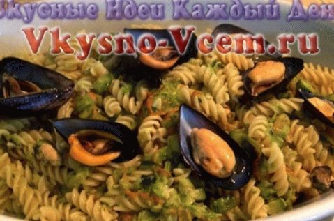 Receita Fusilli com mexilhões