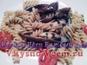 Massa Fusilli com mexilhões