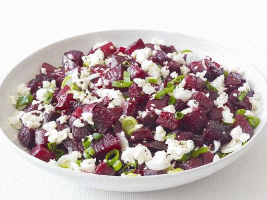 Foto de beterraba assada com queijo feta