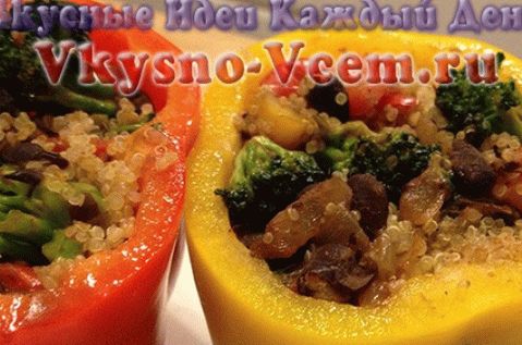 Pimentão recheado com legumes para o inverno