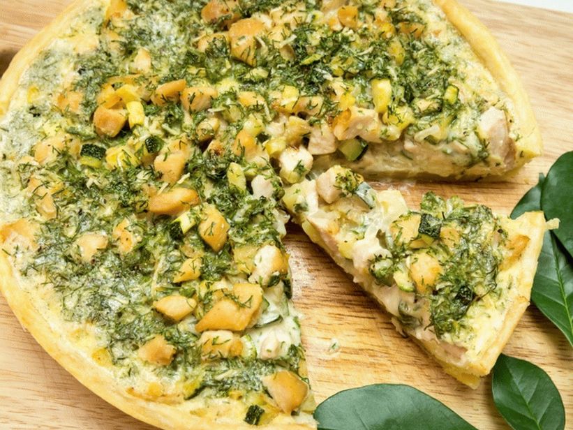 Quiche de areia com abobrinha