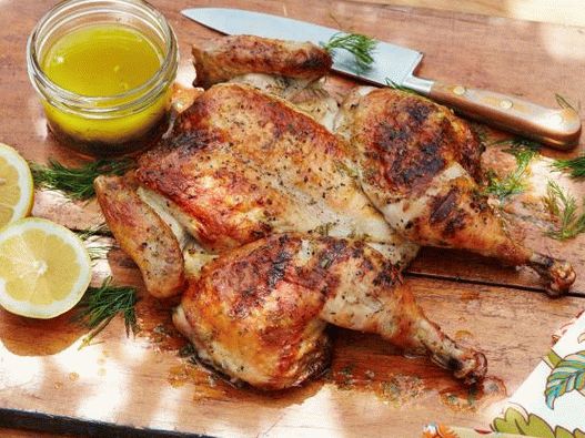 Foto de frango grelhado e plano