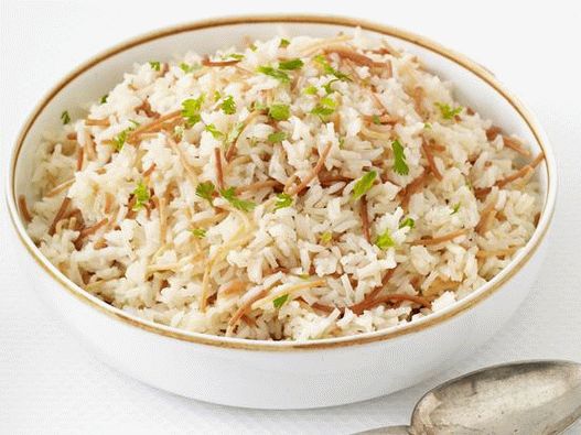 Foto arroz e aletria