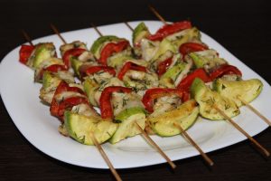 Seleção de pratos de peixe