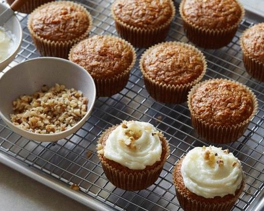 Cupcakes de Cenoura com Creme de Queijo