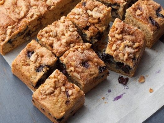Bolo de café com mirtilos