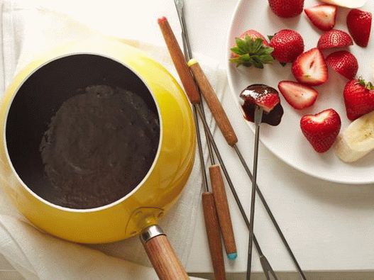 Fondue de chocolate de baixa caloria