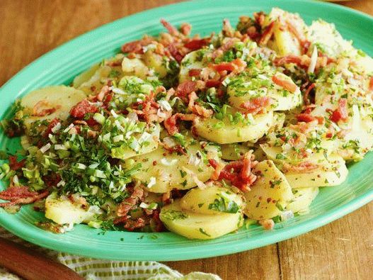 Foto salada de batata superior