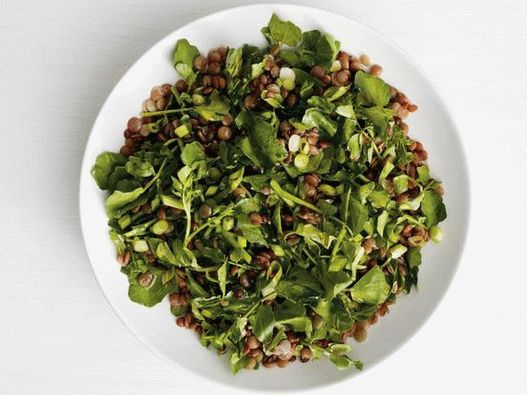 Foto do prato - salada de lentilha com agrião