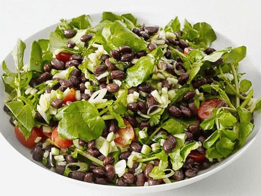 Foto - Salada de Feijão Preto com Agrião