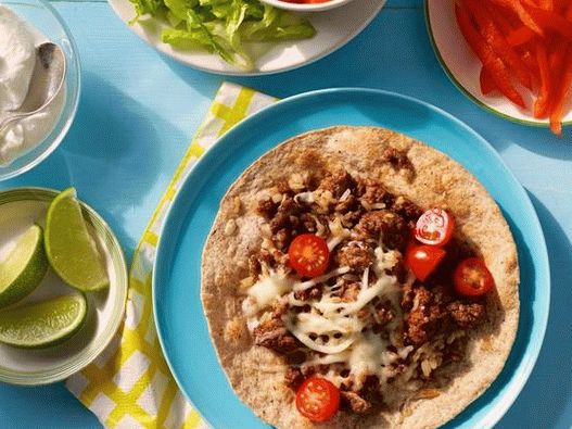 Quesadilla com coberturas para escolher