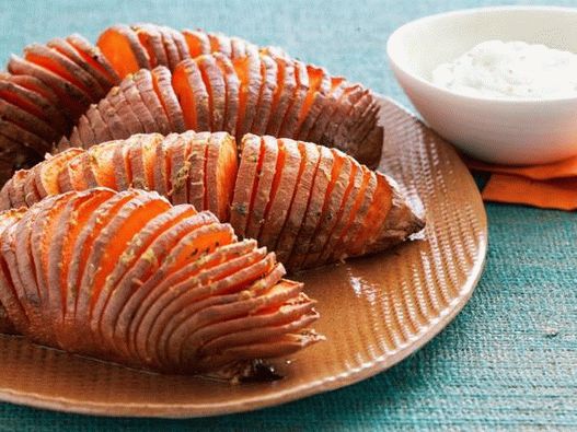 Batata-doce assada Hasselbeck