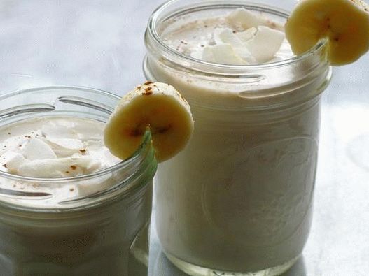 Smoothie de coco e banana
