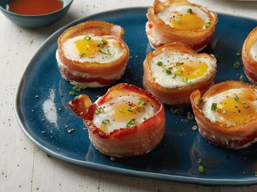 Muffins de bacon e ovo