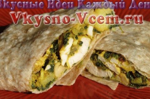 Peixe assado no pão pita com ervas