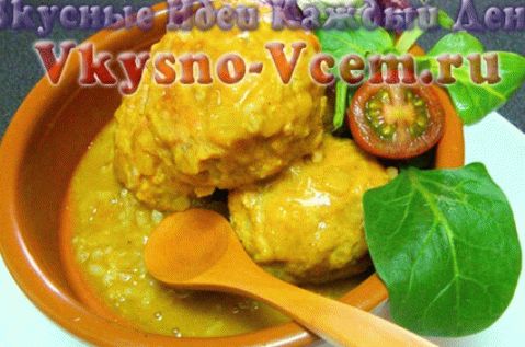 Sopa de grão de bico com almôndegas de peixe