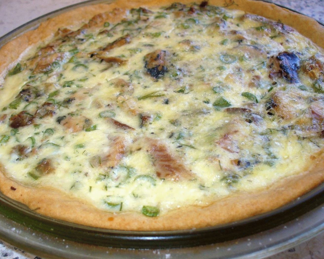 Torta de peixe com creme de leite