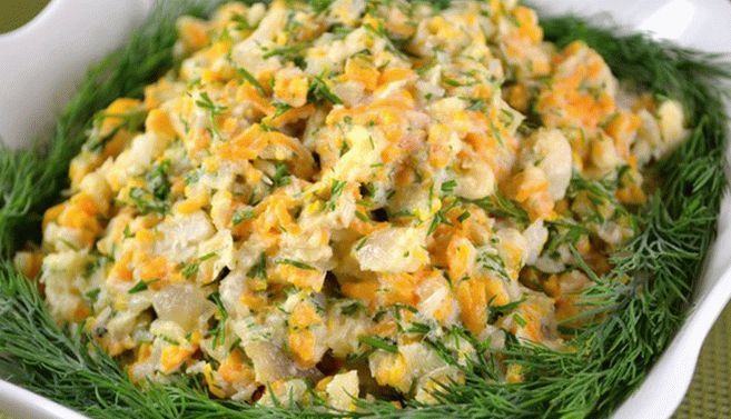 Salada de peixe Pollock