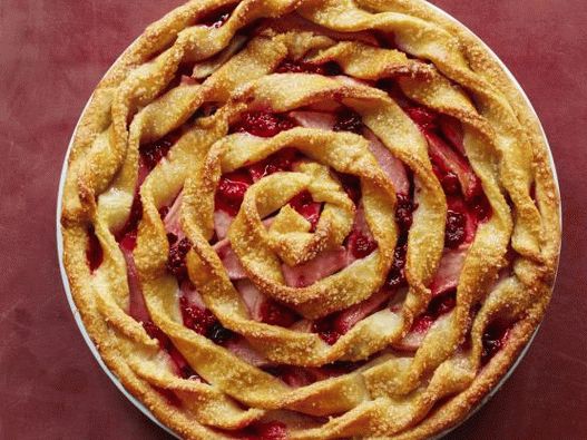 Foto de torta de maçã ondulada