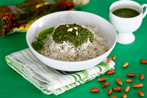 Arroz com Amendoim e Pesto