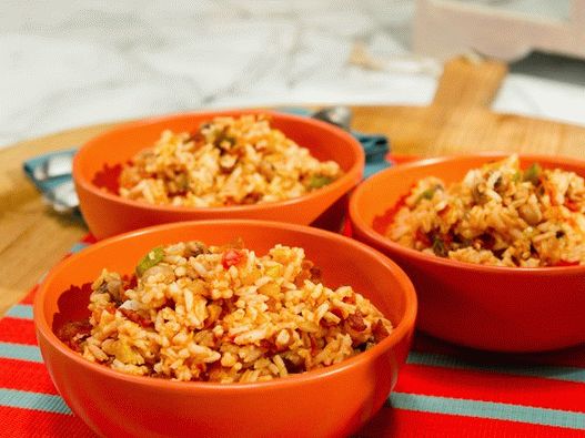 Foto arroz com feijão nas Bahamas