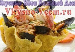 risoto com mexilhões e camarão