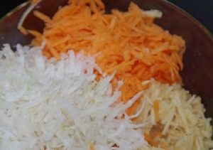 Salada de rabanete branco