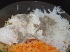 Salada de rabanete branco