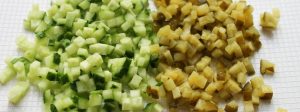 Salada de aves de capoeira cozida