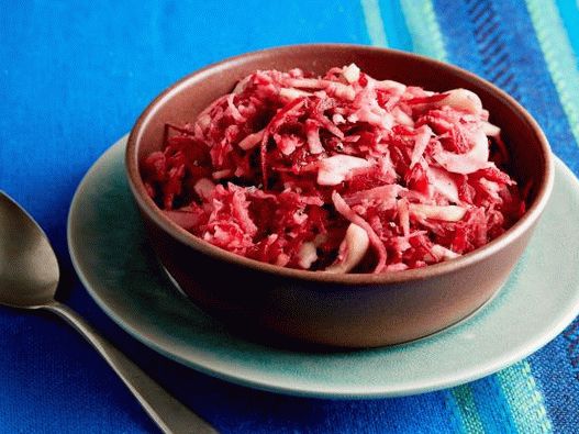 Foto salada de beterraba crua em estilo mexicano