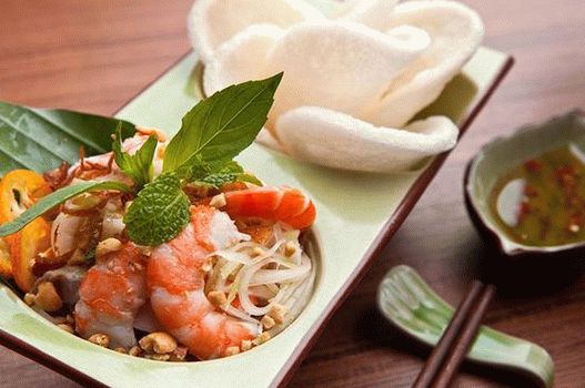Foto, de, verde, papaia salada, com, camarão, e, suina