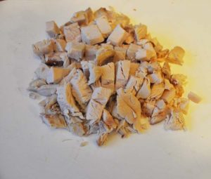 Salada de carne com cogumelos